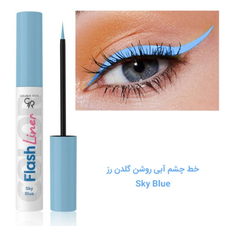 خط چشم رنگی گلدن رز Golden Rose مدل Flash Liner کد 103 Sky Blue