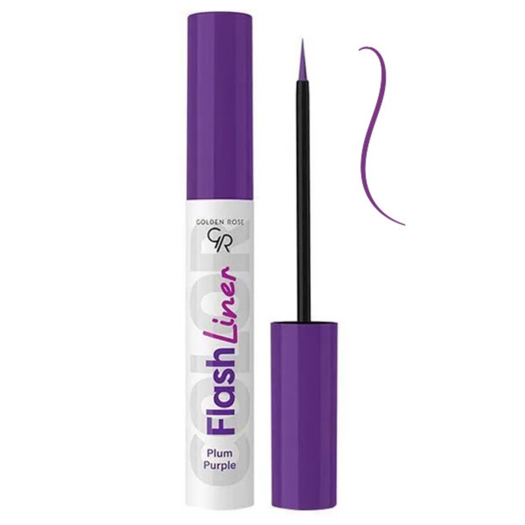 خط چشم رنگی گلدن رز Golden Rose مدل Flash Liner کد 107 Plum Purple