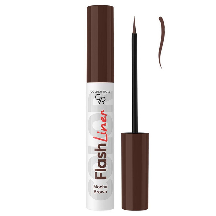 خط چشم رنگی گلدن رز Golden Rose مدل Flash Liner کد 108 Mocha Brown