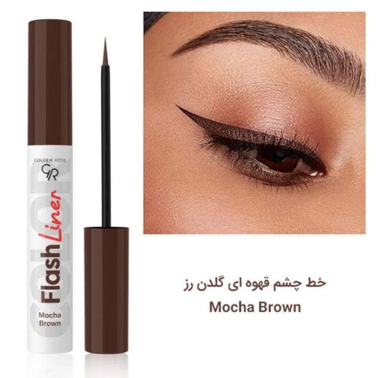 خط چشم رنگی گلدن رز Golden Rose مدل Flash Liner کد 108 Mocha Brown