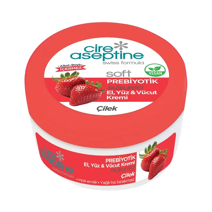 کرم مرطوب کننده فاقد پارابن Cire Aseptine حاوی عصاره توت فرنگی حجم 30 میلی لیتر