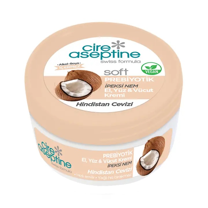کرم مرطوب کننده فاقد پارابن Cire Aseptine حاوی عصاره نارگیل حجم 30 میلی لیتر