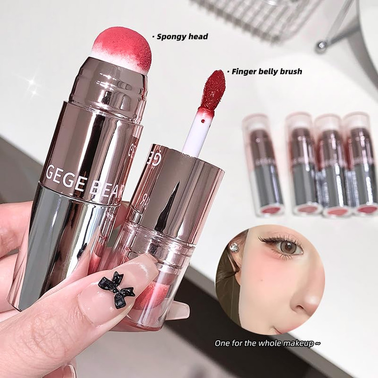 استیک ۲ در ۱ برق لب و رژ گونه جی جی بر Gege Bear شماره 01 Purifying Powder