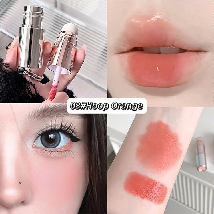 استیک ۲ در ۱ برق لب و رژ گونه جی جی بر Gege Bear شماره 03 Hoop Orange