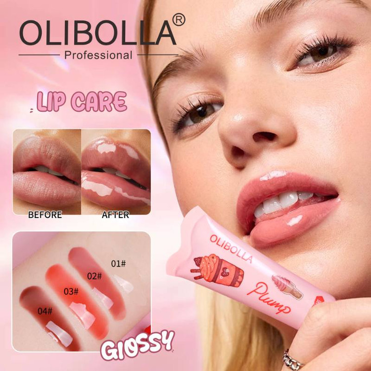 براق کننده و حجم دهنده لب اولیبولا Olibolla طرح بستنی شماره 04 Cocoa Cookie