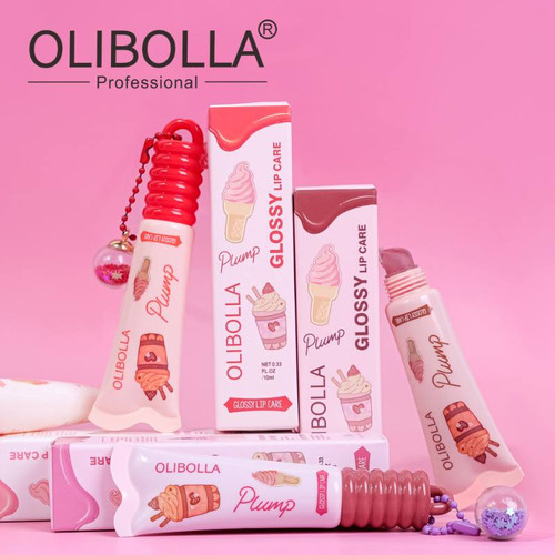 براق کننده و حجم دهنده لب اولیبولا Olibolla طرح بستنی شماره 04 Cocoa Cookie