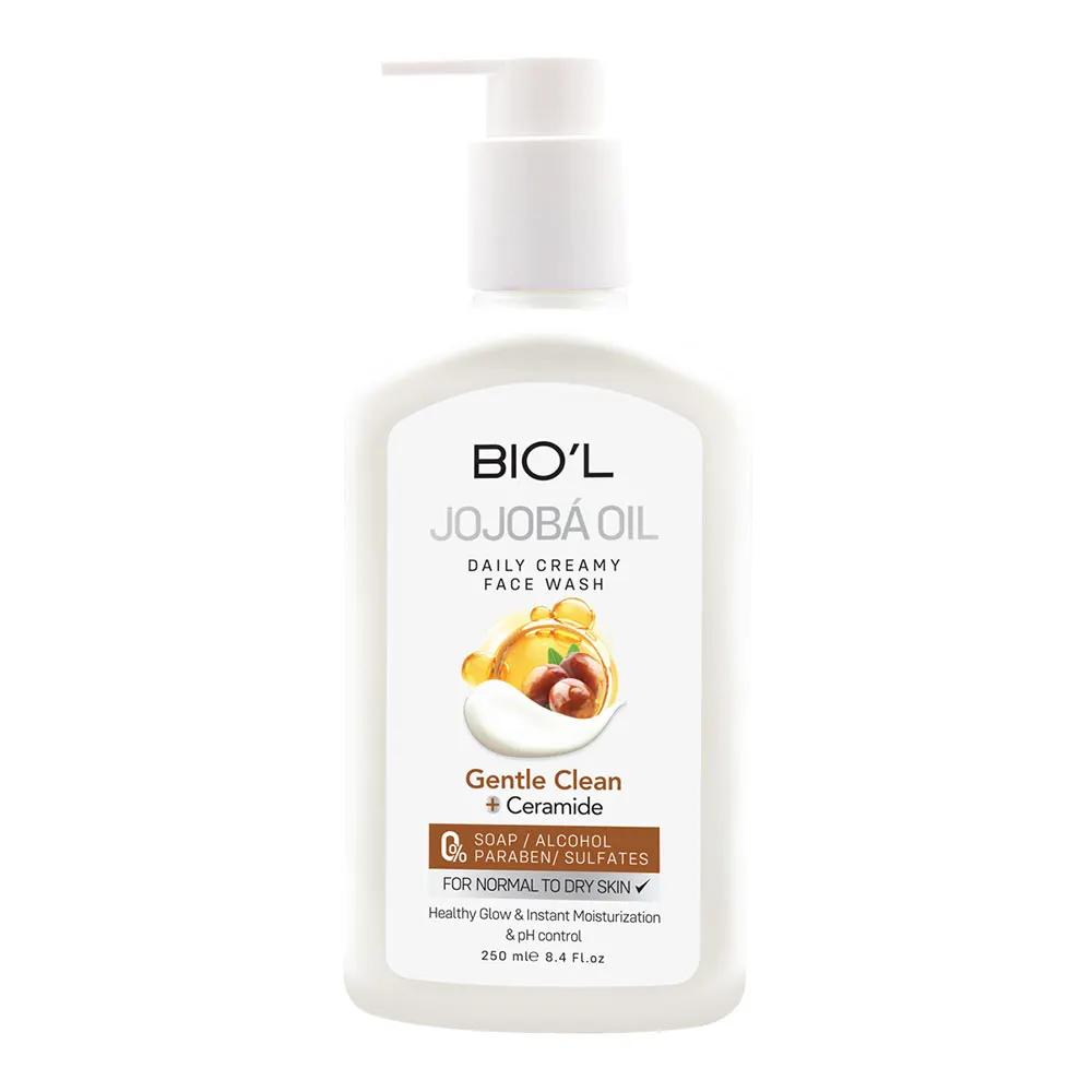 شوینده کرمی صورت بیول Biol حاوی روغن جوجوبا حجم 250 میلی لیتر