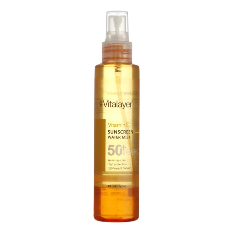 اسپری ضد آفتاب ویتالیر با SPF50 حاوی ویتامین C حجم 150 میلی لیتر