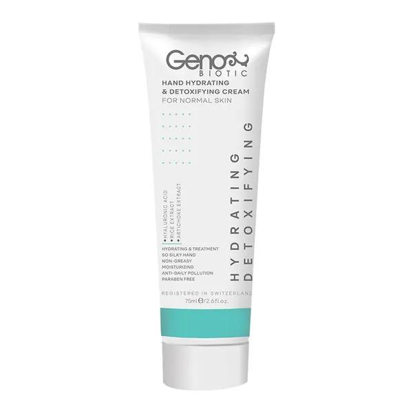 کرم رطوبت رسان دست ژنوبایوتیک مدل Hydrating detoxifying پوست نرمال تا چرب حجم 75 میلی لیتر