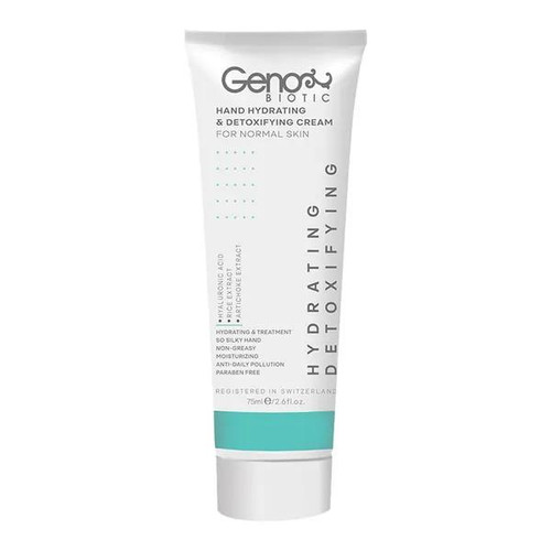 کرم رطوبت رسان دست ژنوبایوتیک مدل Hydrating detoxifying پوست نرمال تا چرب حجم 75 میلی لیتر
