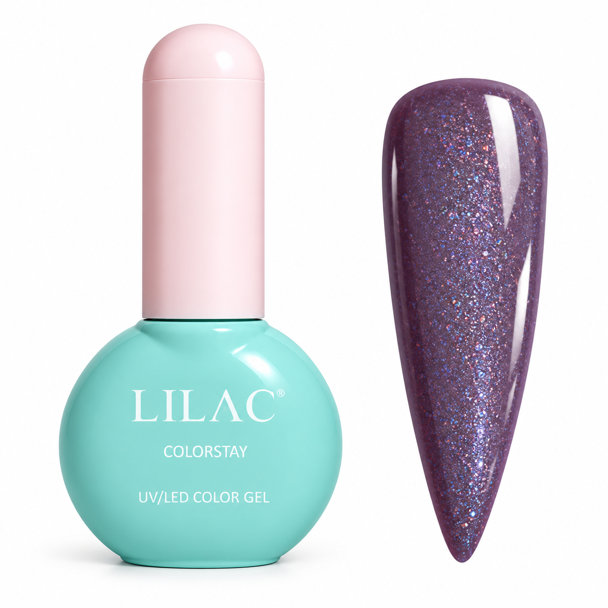لاک ژل ناخن لیلاک LILAC مدل Colorstay  کد 190 حجم ۱۲ میلی‌لیتر