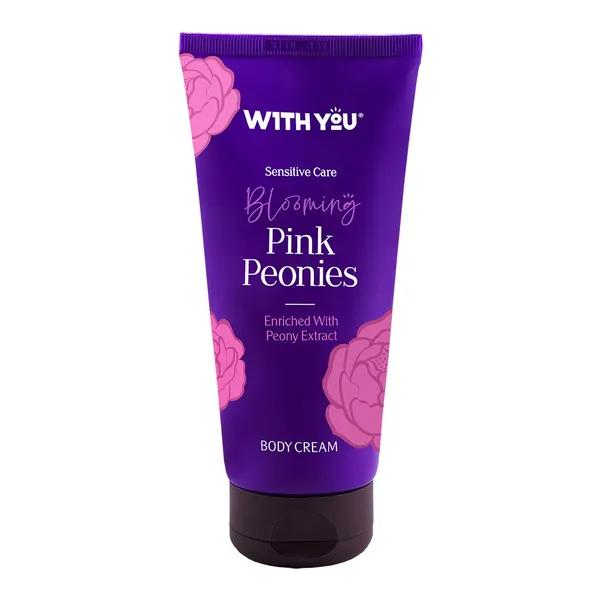 کرم بدن ویت یو With You مدل Pink Peonies مناسب پوست حساس حجم 200 میلی لیتر