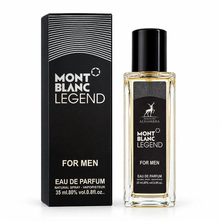 عطر جیبی مردانه Maison Alhambra مدل Mont Blanc Legend حجم 35 میلی لیتر